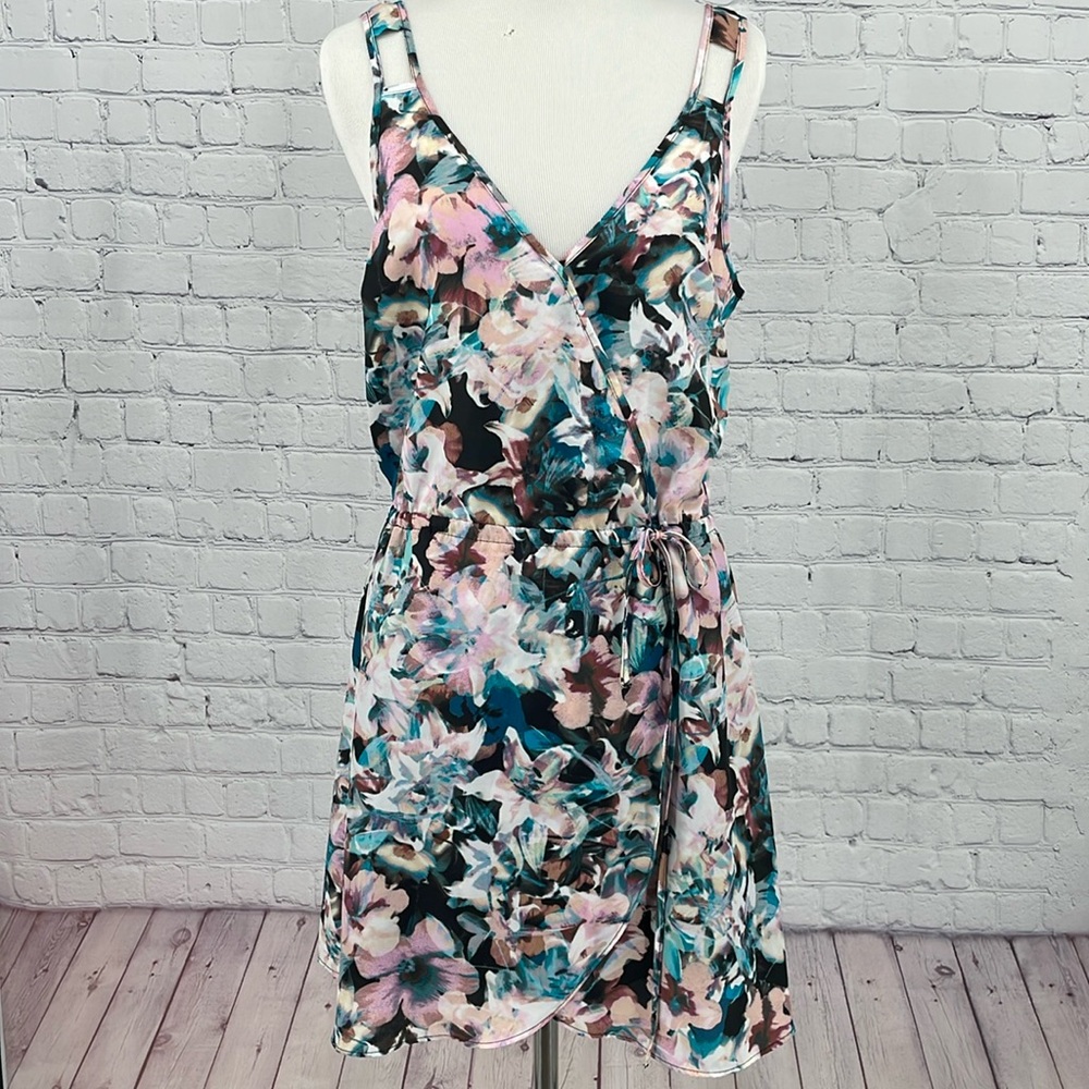 Funky Forever 21 Small Colorful Artsy Art to Wear Dress Straps Watercolor